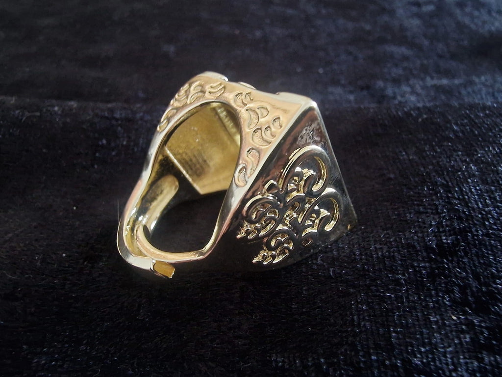 Gold Plated Dad Ring | Adjustable Size