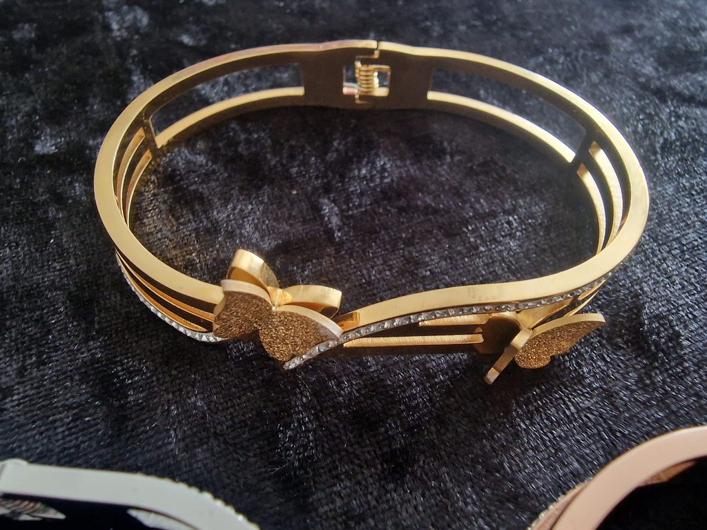 Encrusted Butterfly Bangle