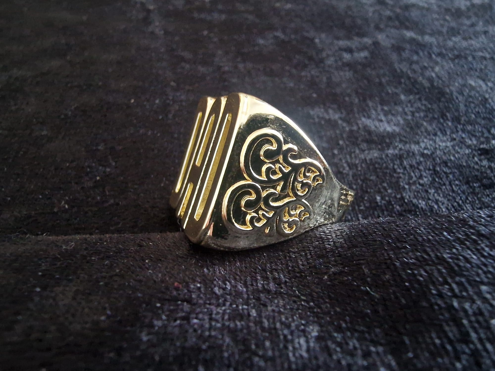 Gold Plated Dad Ring | Adjustable Size