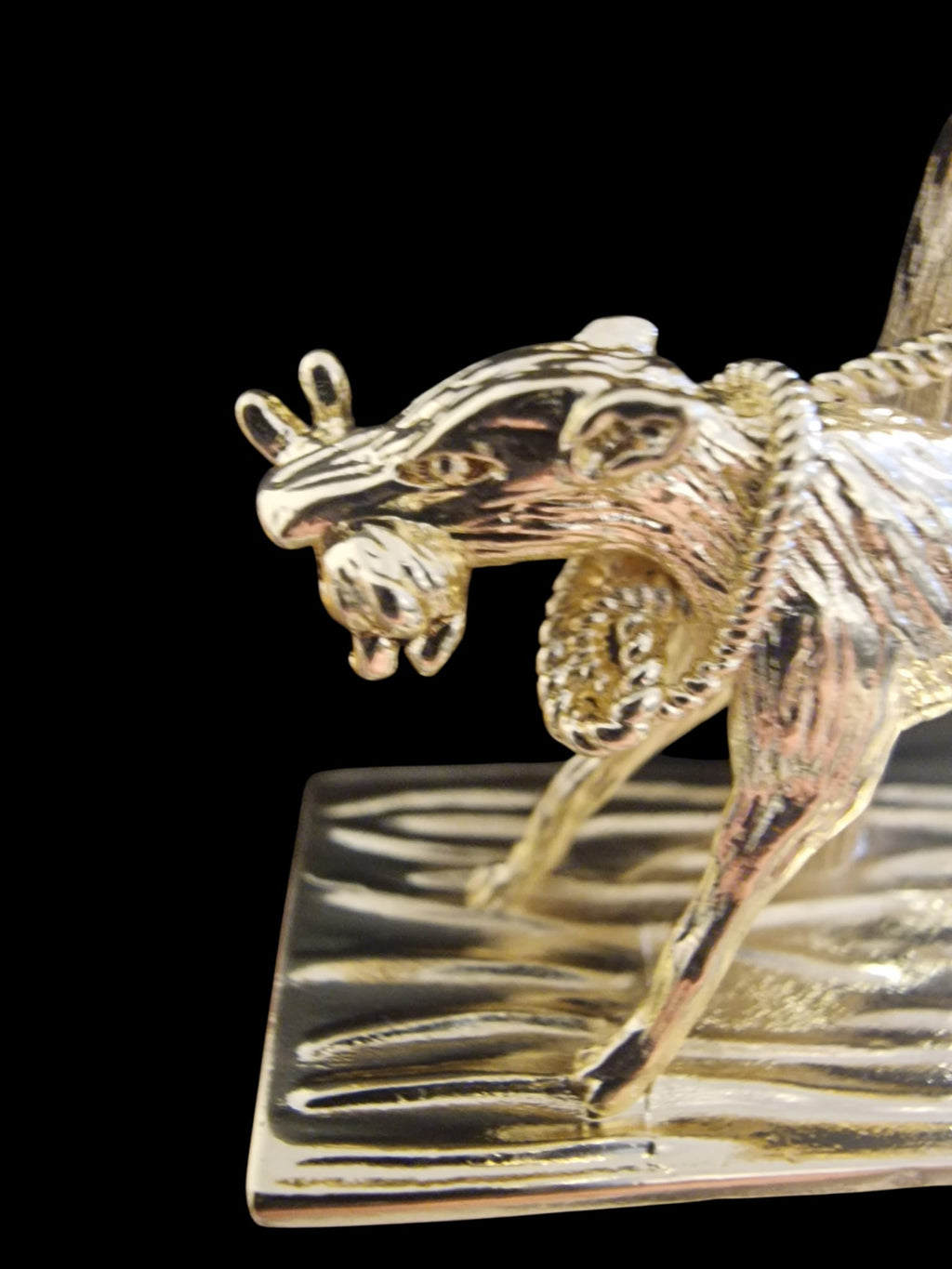 24" Gold Plated Belcher Chain & Lurcher Dog Pendant