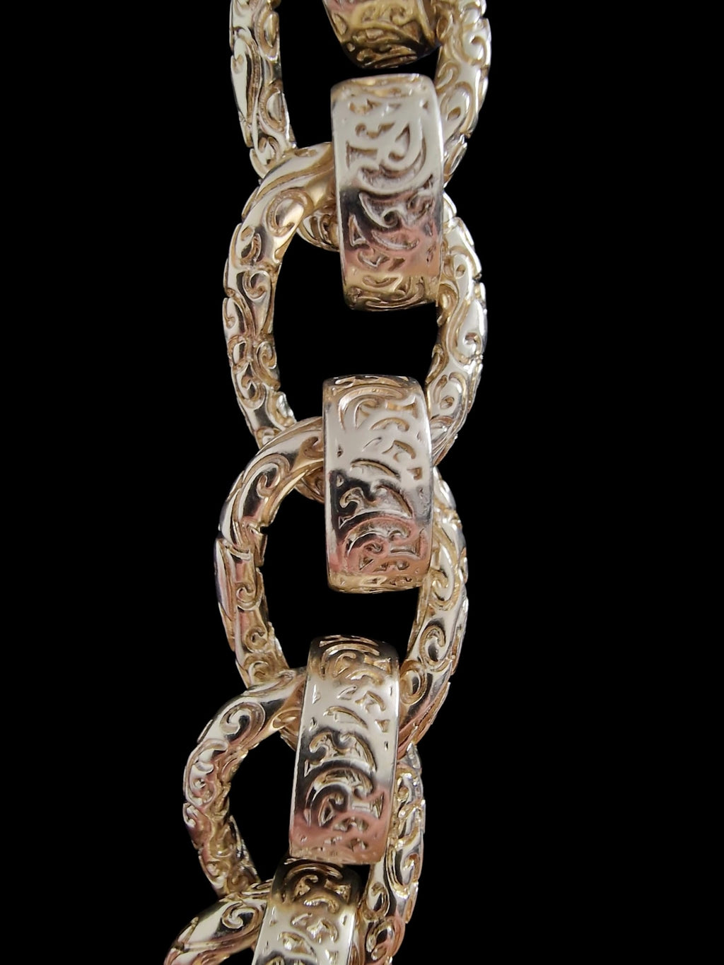 9 1/2" Gold Plated Roller Ball Chain Matching Bracelet