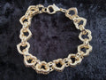 Gold Plated Heart Shape Belcher Bracelet