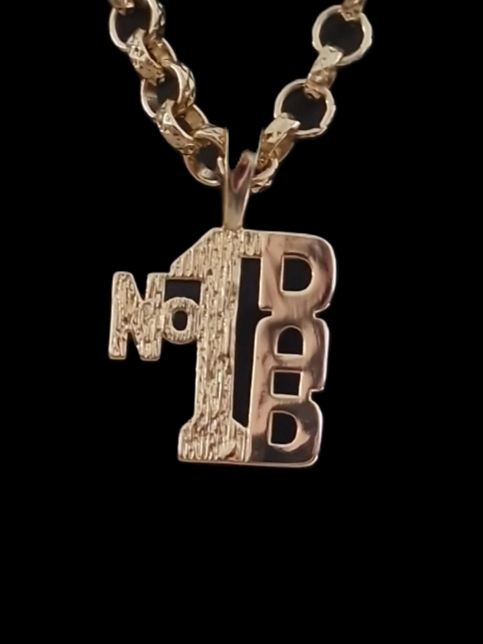 24" Gold Plated Belcher Chain & Number 1 Dad Pendant