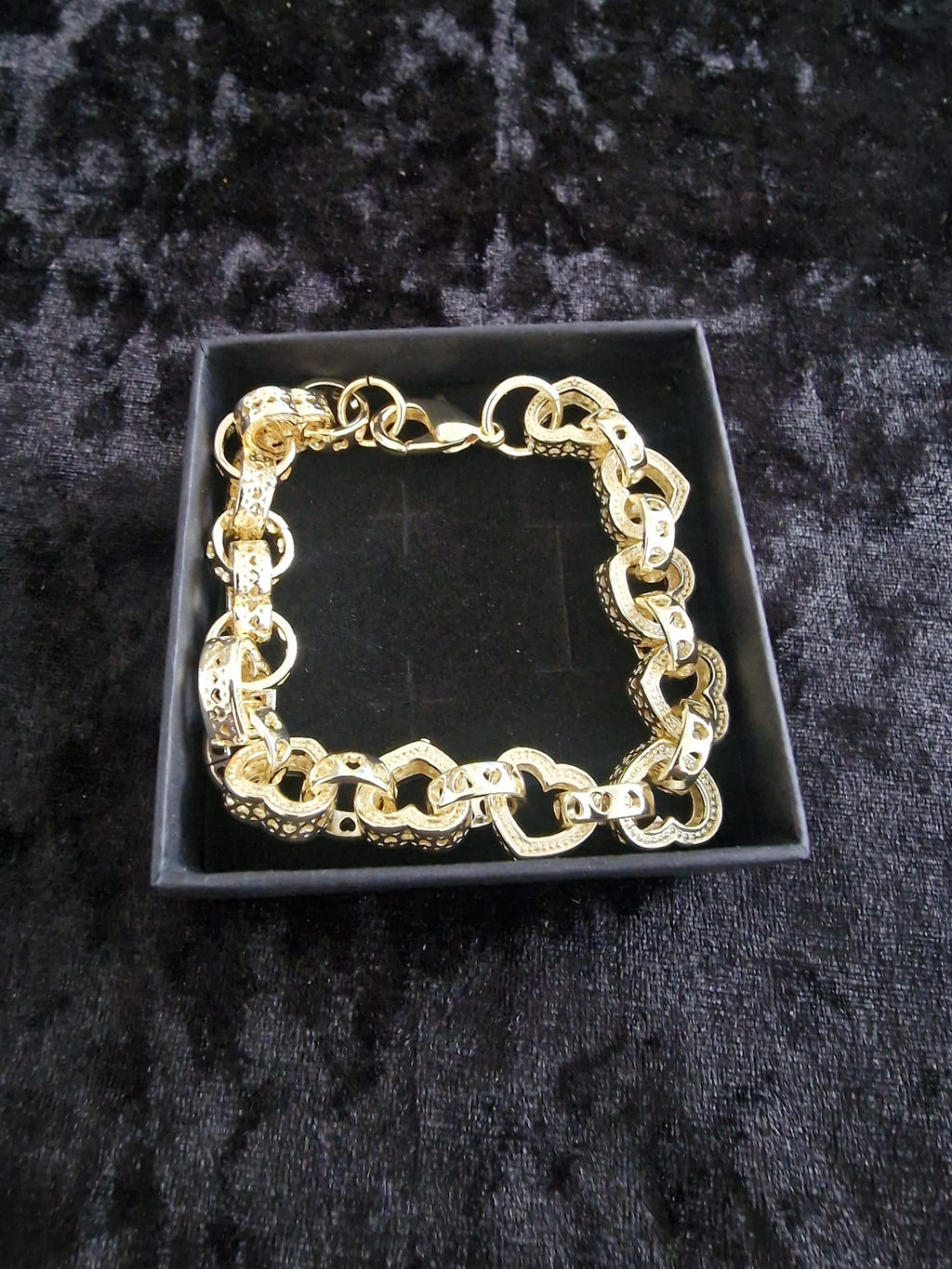 Gold Plated Heart Shape Belcher Bracelet