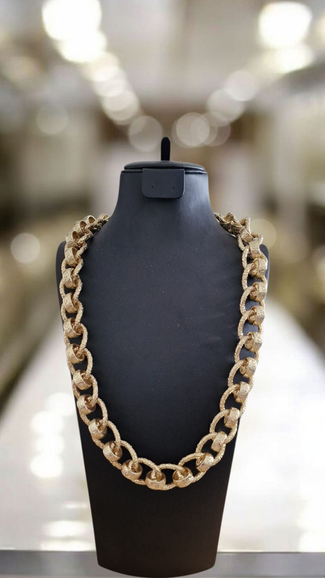 25" Gold Plated Roller Ball Chain