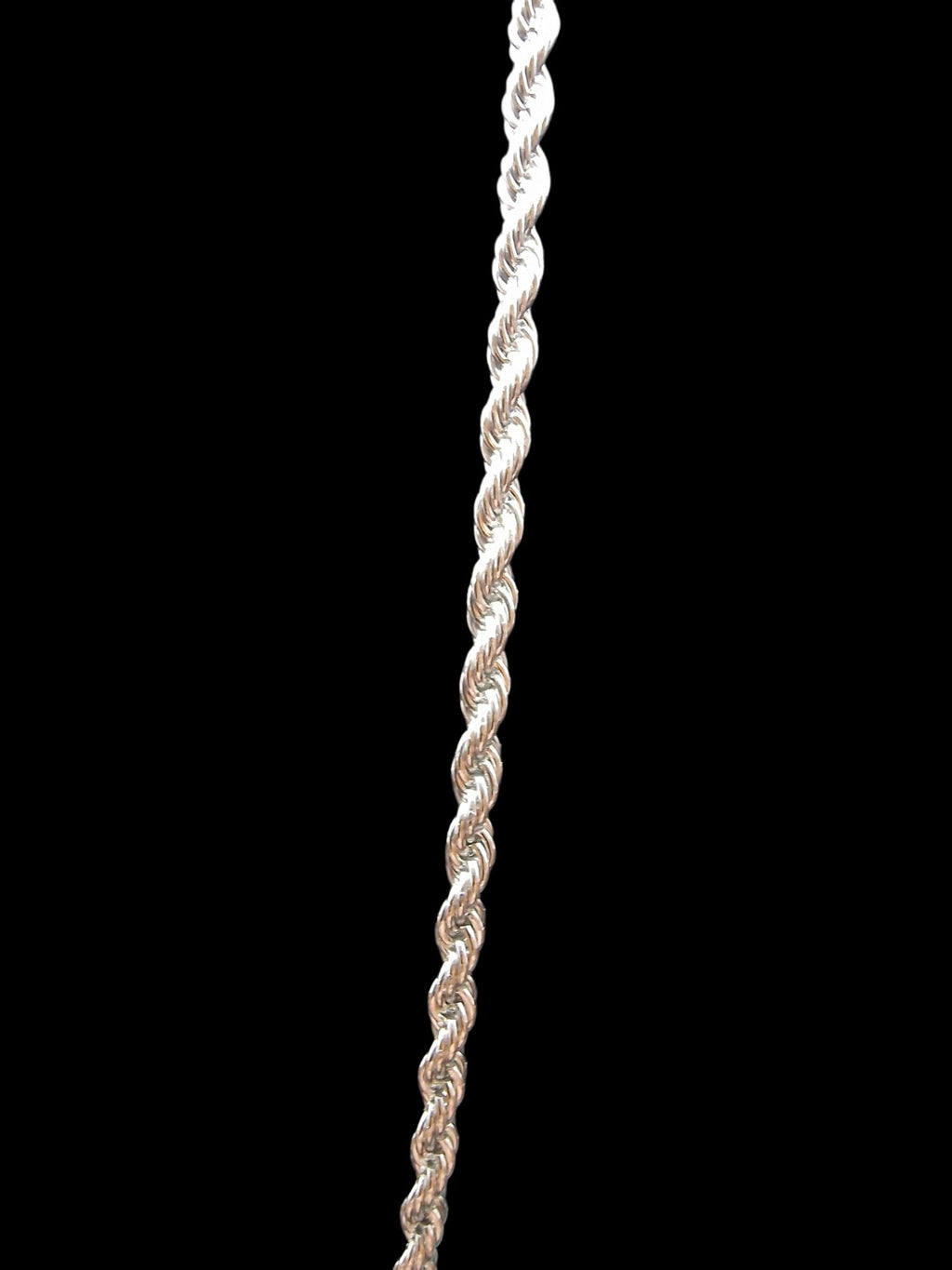 24" (3mm) Silver Plated Rope Chain & Iced Out Boxing Gloves Pendant Romany Bling