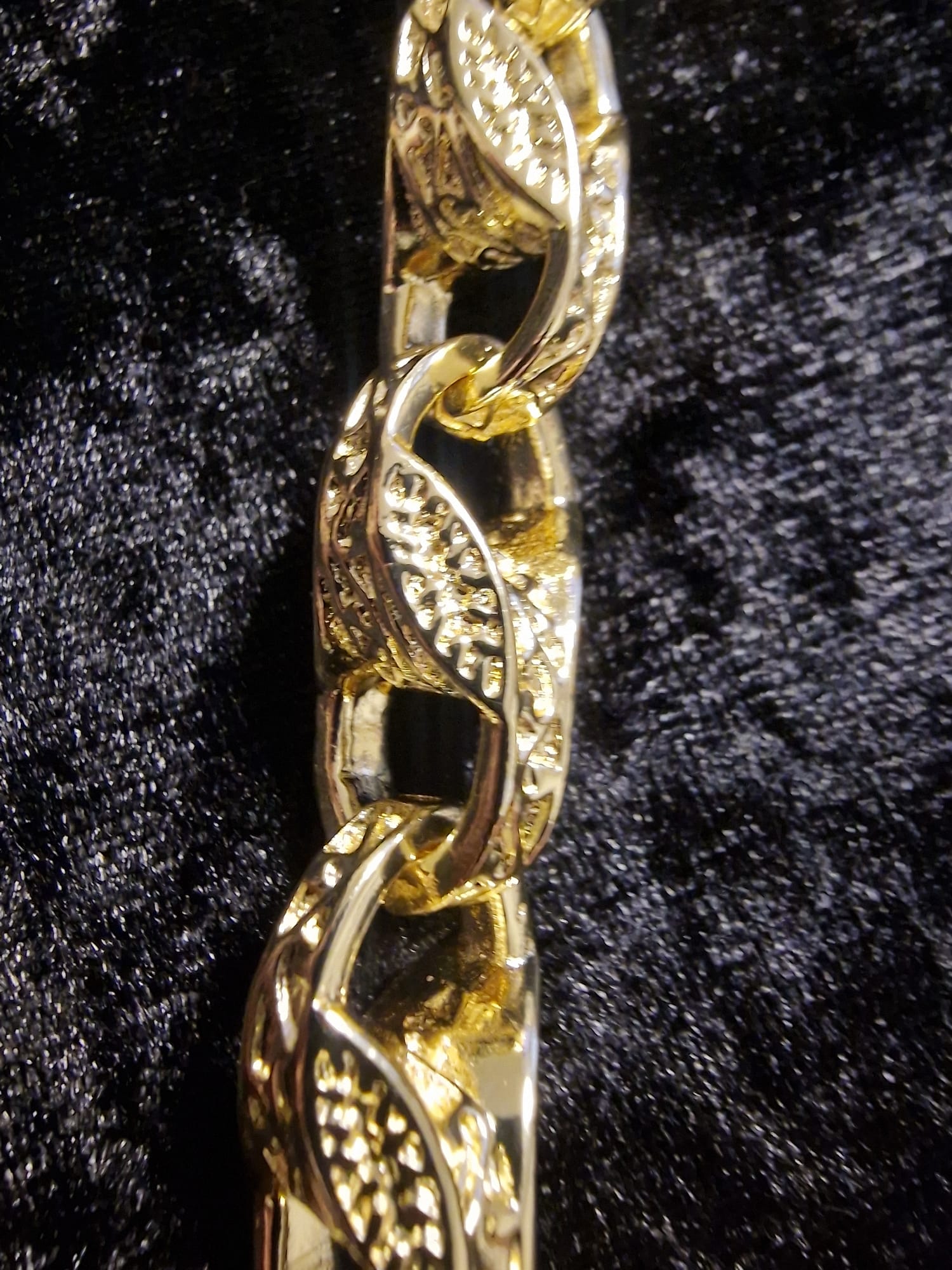 24" (14mm) Gold Plated Tulip Chain (Solid) Albert Clasp, Bracelet Available