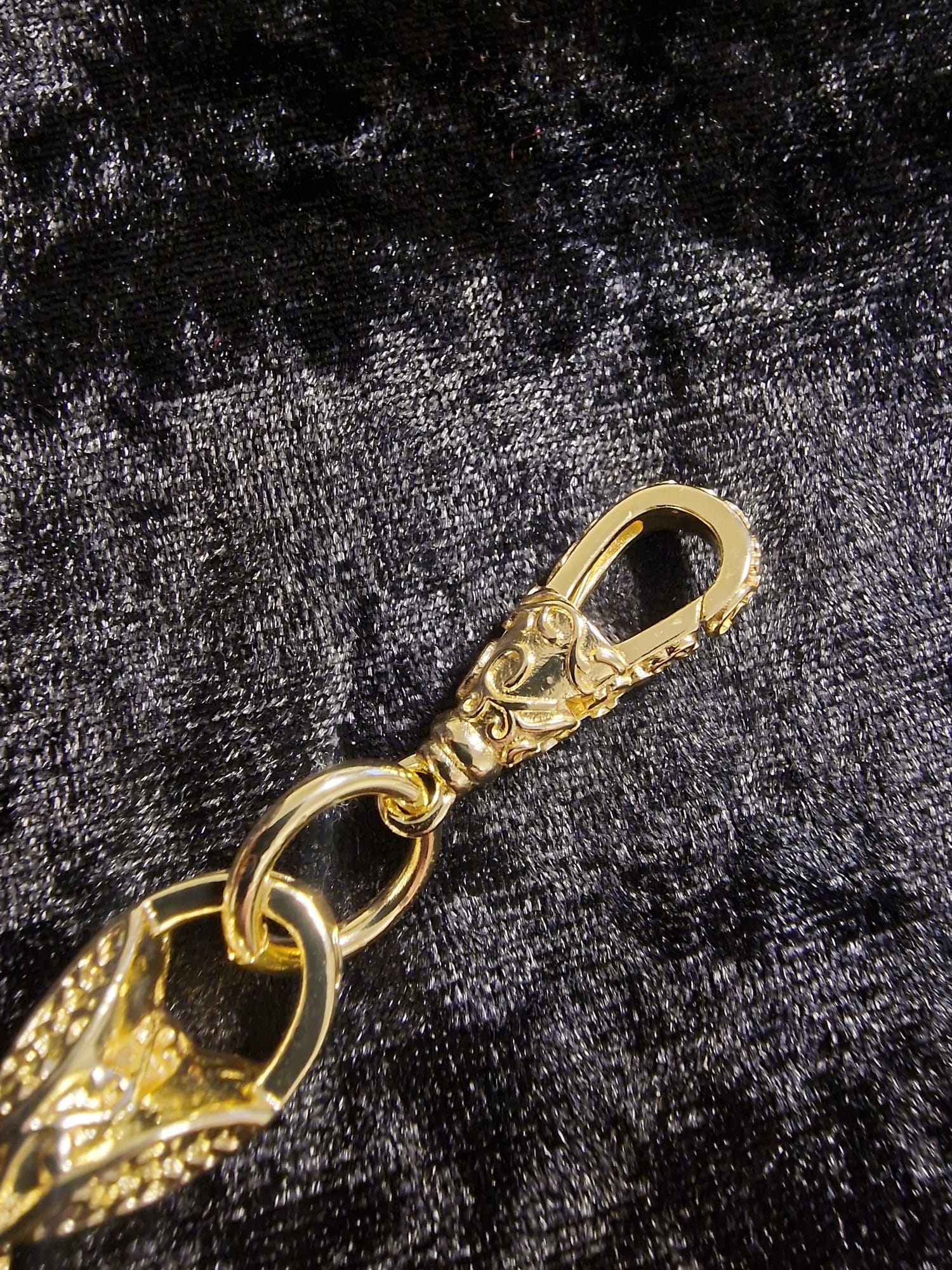 24" (14mm) Gold Plated Tulip Chain (Solid) Albert Clasp, Bracelet Available