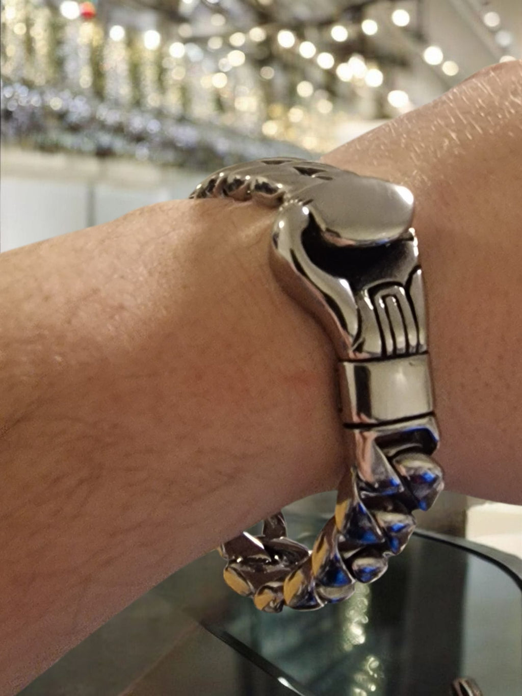 Gold or silver Plated Boxing Glove Cuban Bracelet Tarnish Proof Romany Boxer Bling
