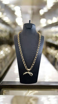 24" Gold Plated Belcher Chain & Lurcher Dog Pendant (9mm)