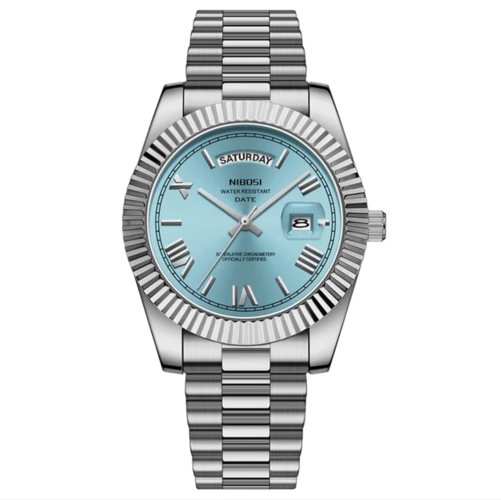 Nibosi 40mm Day Date Watch – Quartz