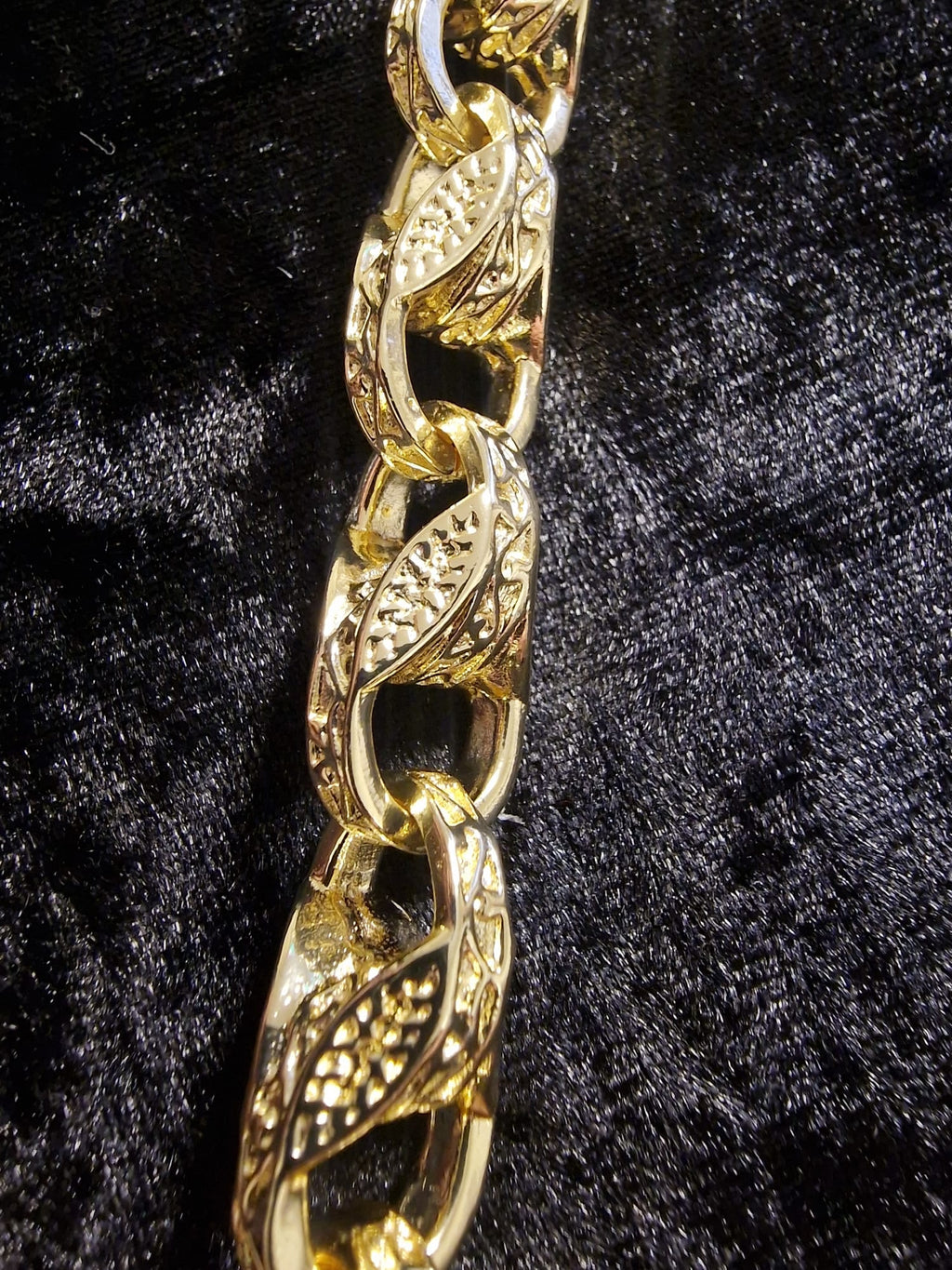 24" (14mm) Gold Plated Tulip Chain (Solid) Albert Clasp, Bracelet Available