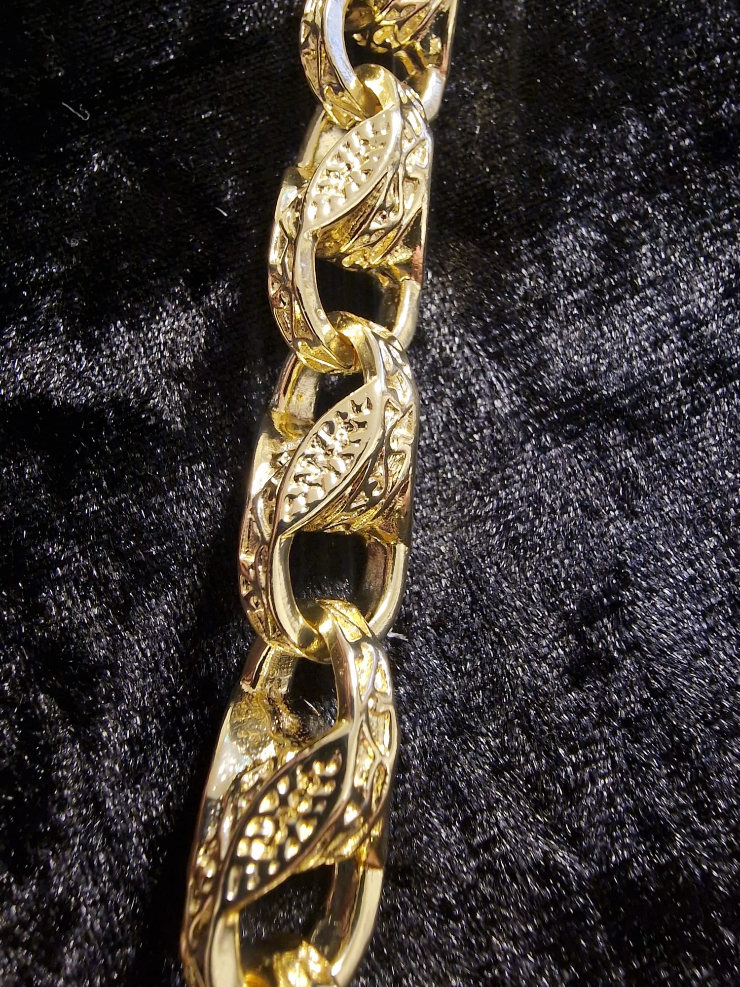 24" (14mm) Gold Plated Tulip Chain (Solid) Albert Clasp, Bracelet Available