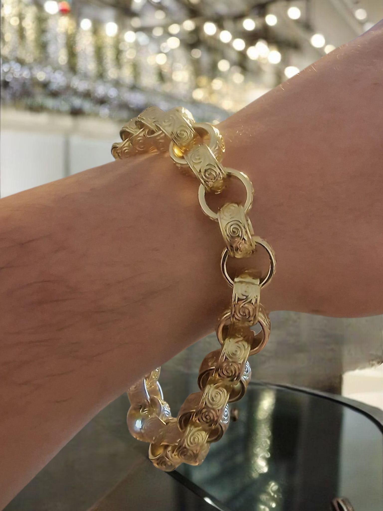 24" (12mm) Gold Plated Belcher Chain & 9" Matching Bracelet