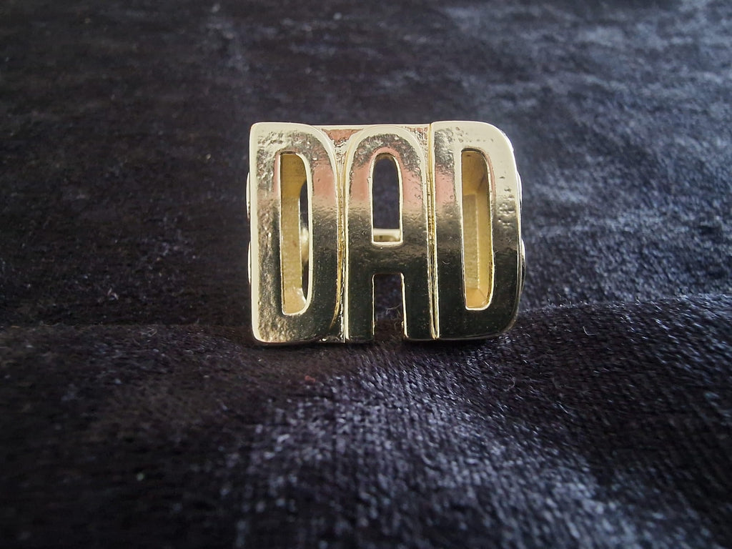 Gold Plated Dad Ring | Adjustable Size