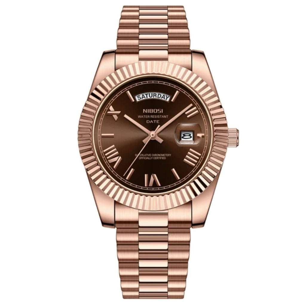 Nibosi 40mm Day Date Watch – Quartz