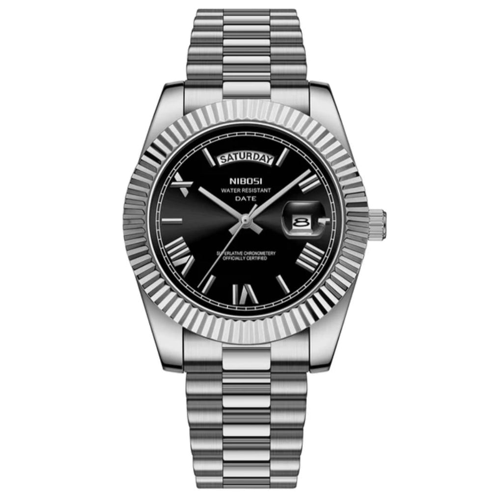 Nibosi 40mm Day Date Watch – Quartz