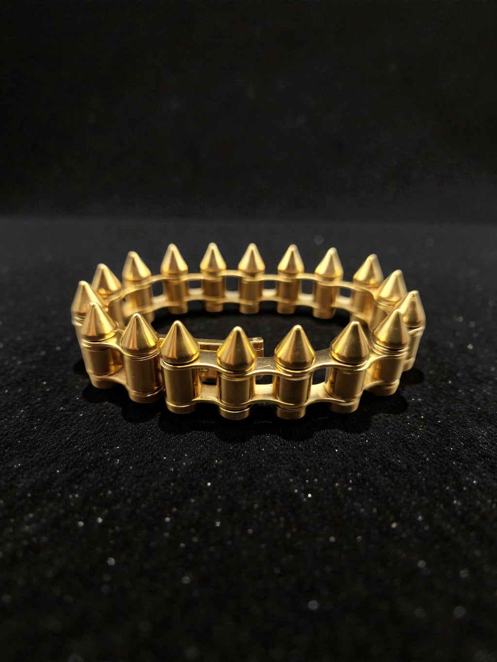 Gold Plated Bullet Link Bracelet Bling Bangle Hunting Hunter Shotgun Rifle