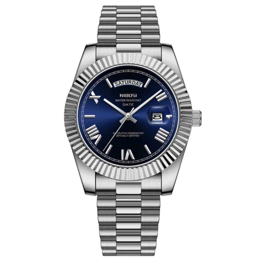 Nibosi 40mm Day Date Watch – Quartz