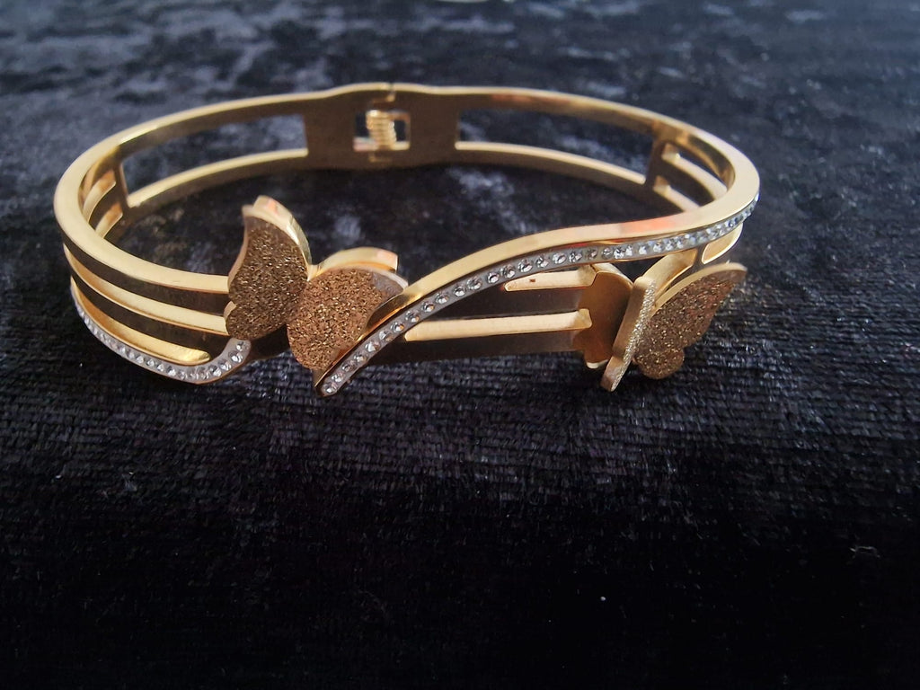 Encrusted Butterfly Bangle