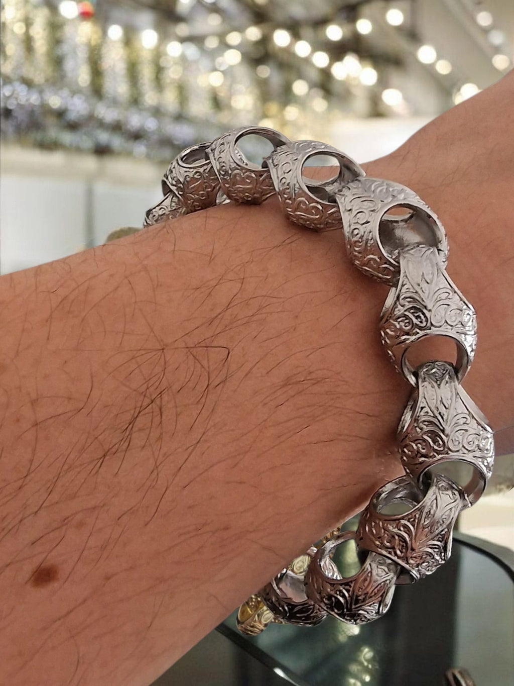 9" (13mm) Silver Plated Acorn Bracelet