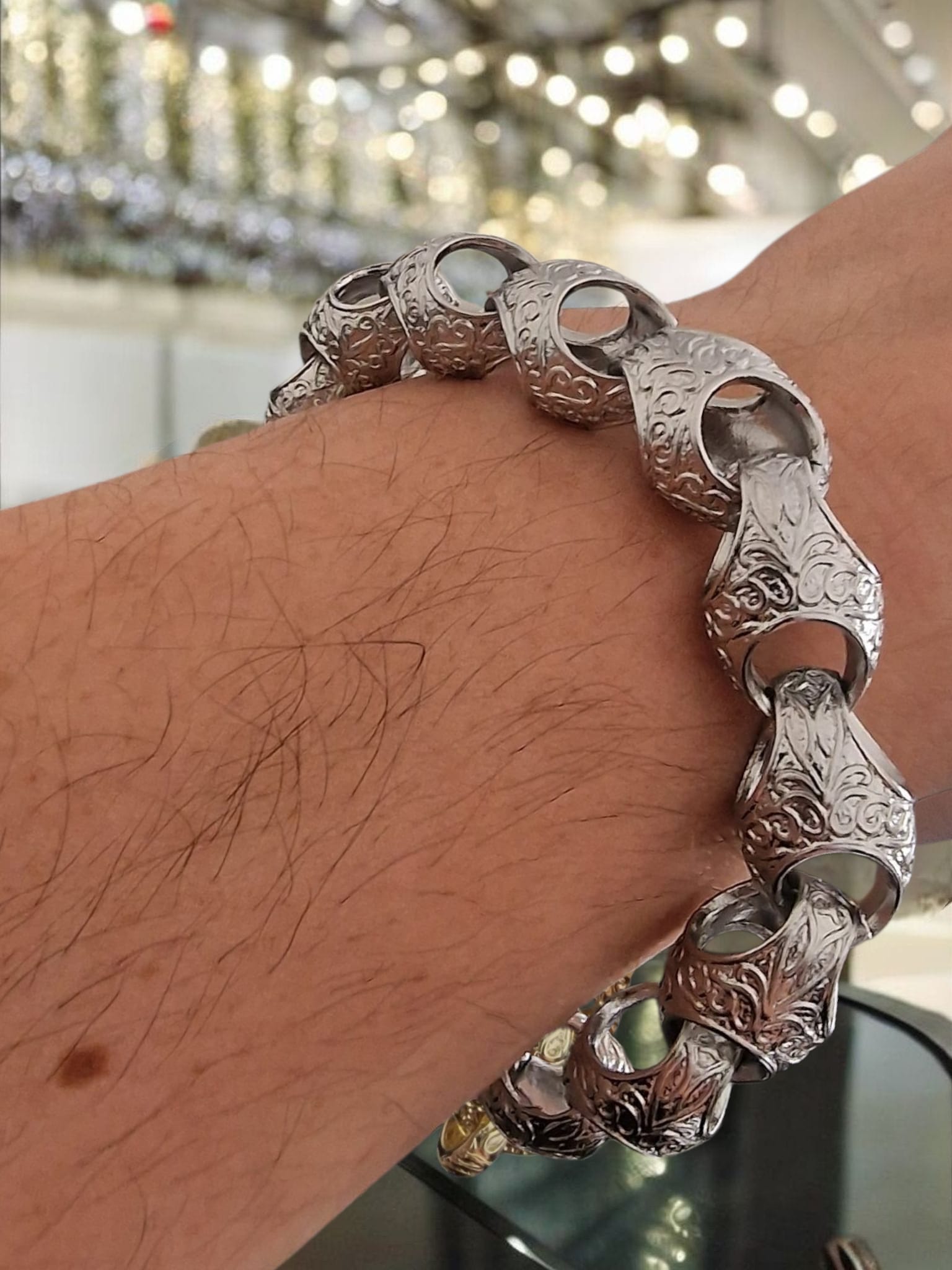 9" (13mm) Silver Plated Acorn Bracelet