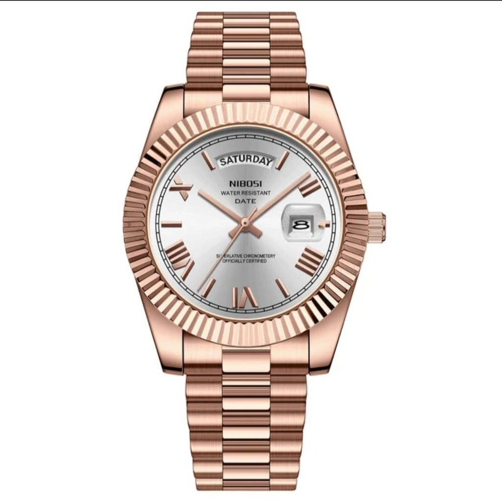 Nibosi 40mm Day Date Watch – Quartz