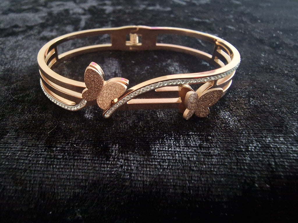 Encrusted Butterfly Bangle