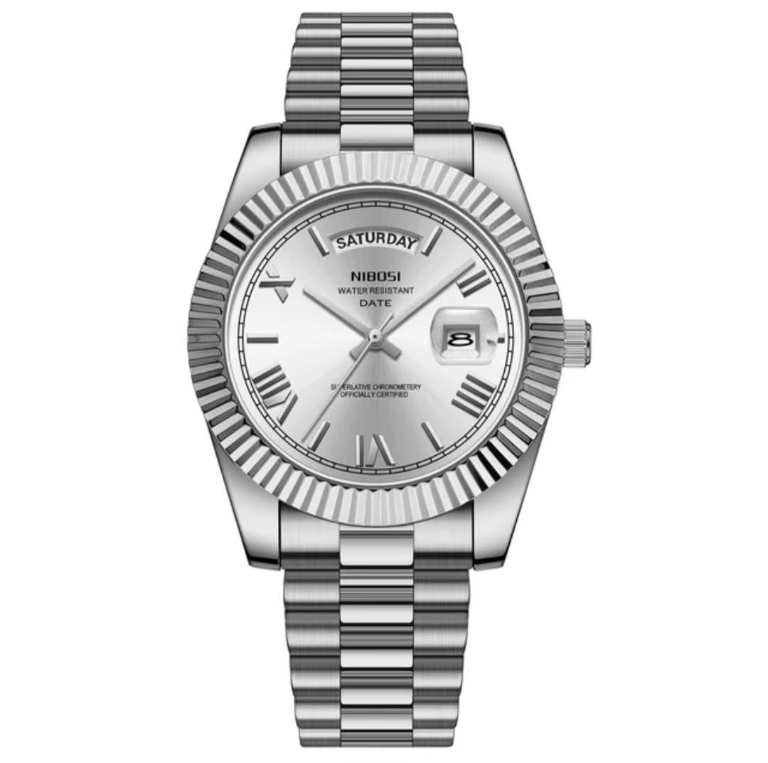 Nibosi 40mm Day Date Watch – Quartz