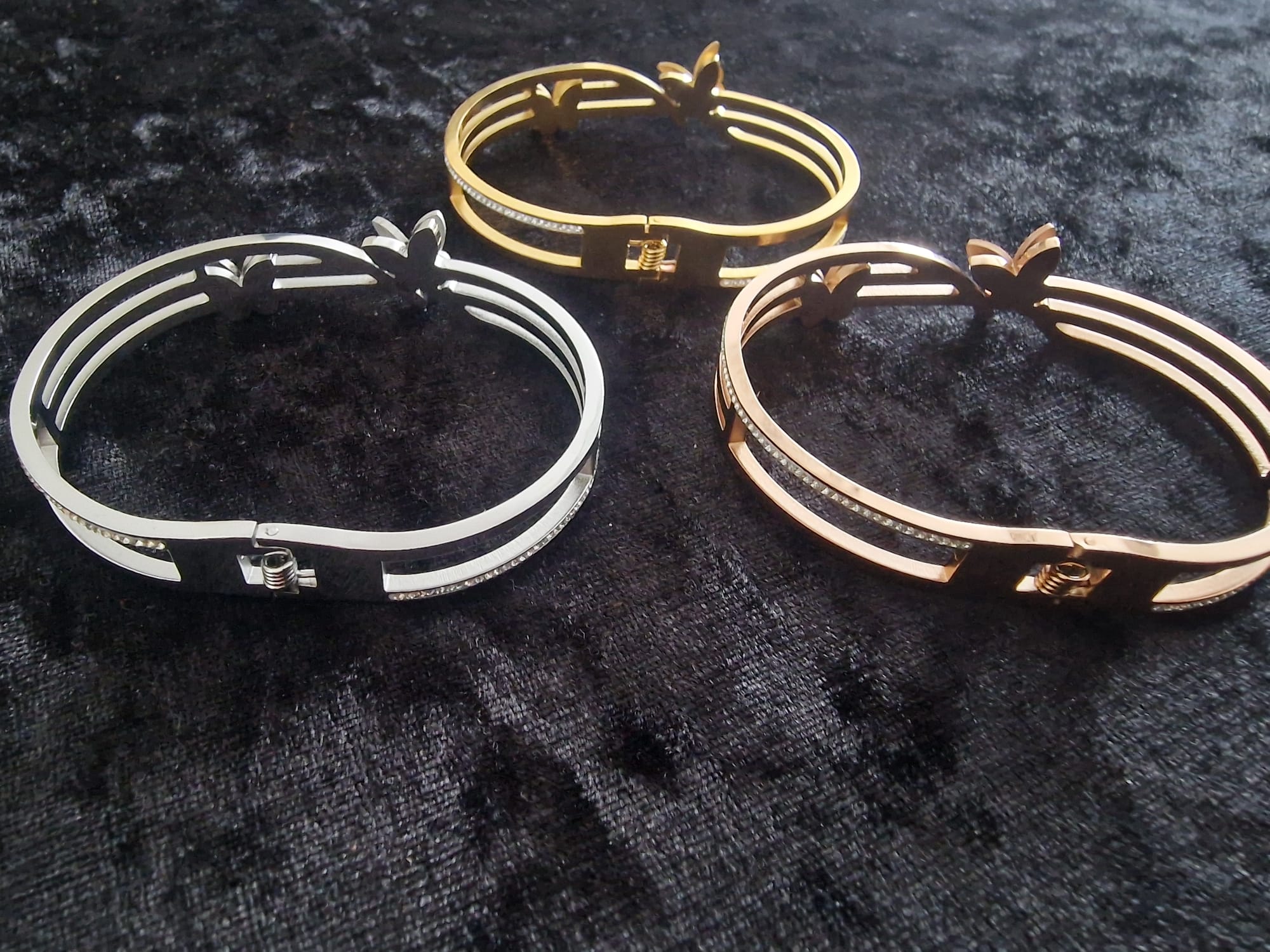 Encrusted Butterfly Bangle