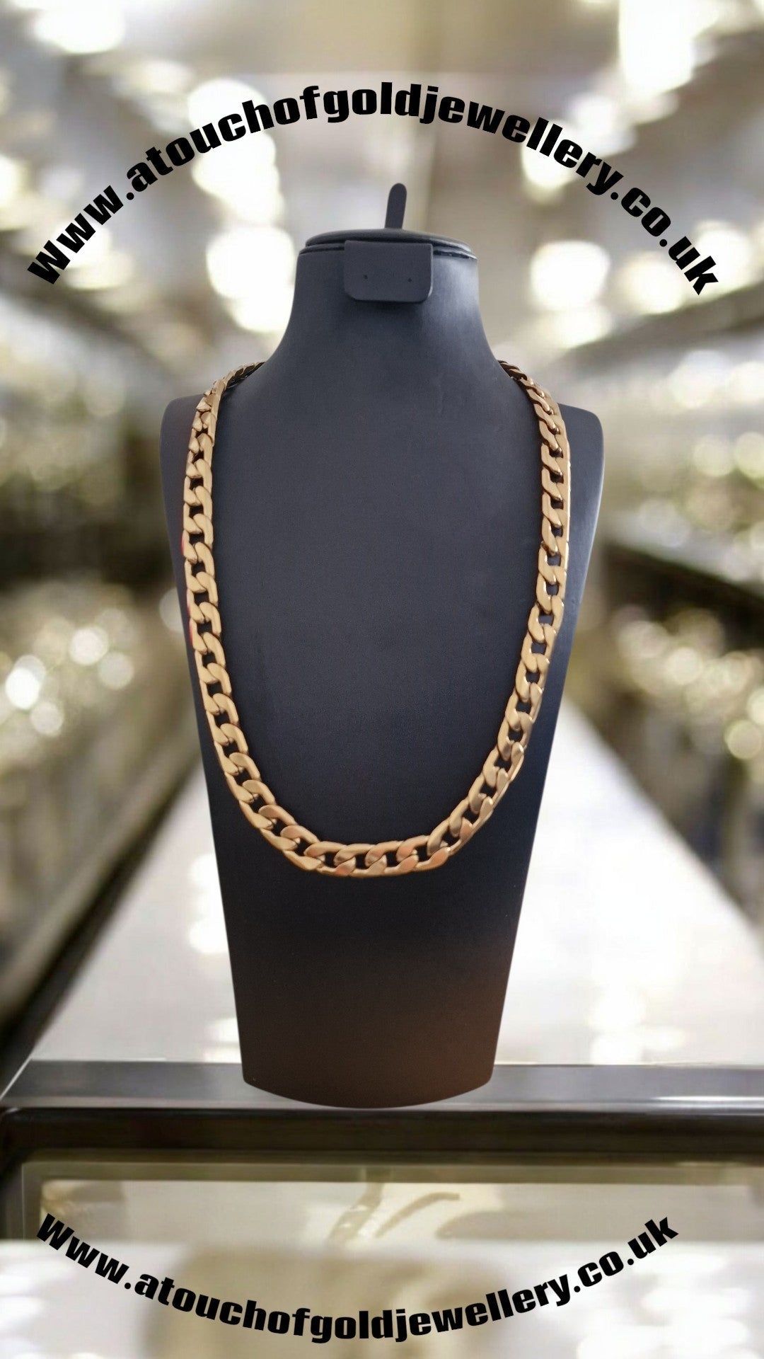 24" Gold Plated Curb Chain – 10mm