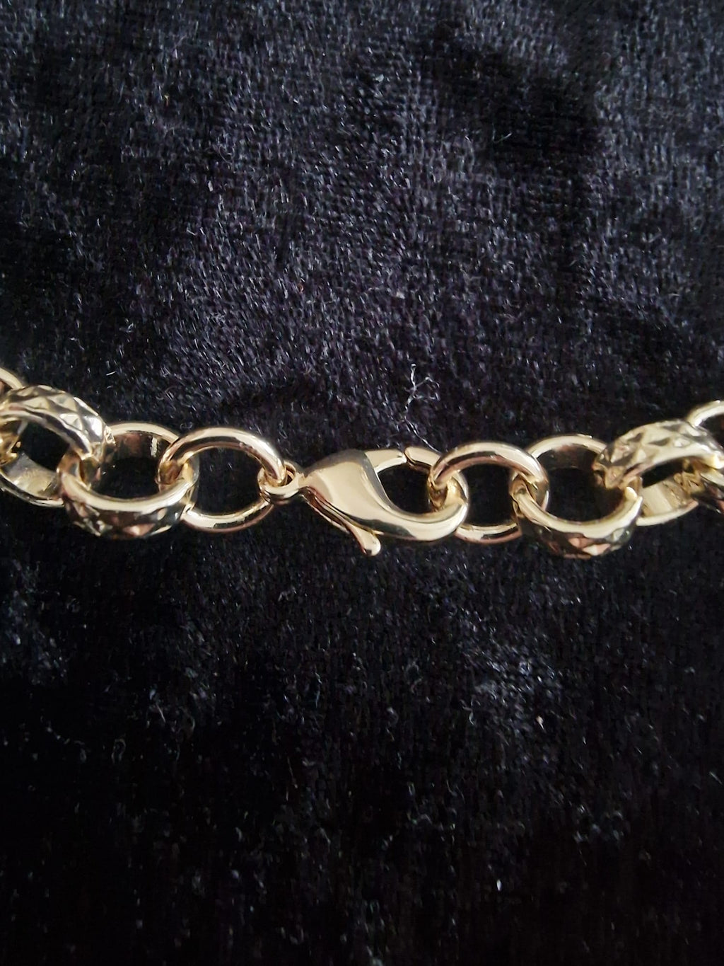 Scalloped Iced Out Cross & 24" Gold Plated Chain Set