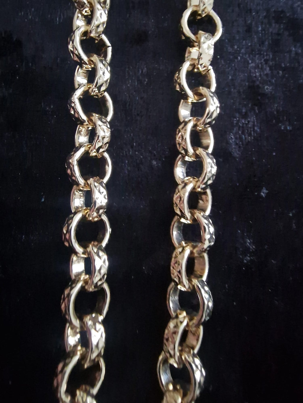 Gold Plated Victorian Cross Pendant | 24" 9mm Belcher or Tulip Chain