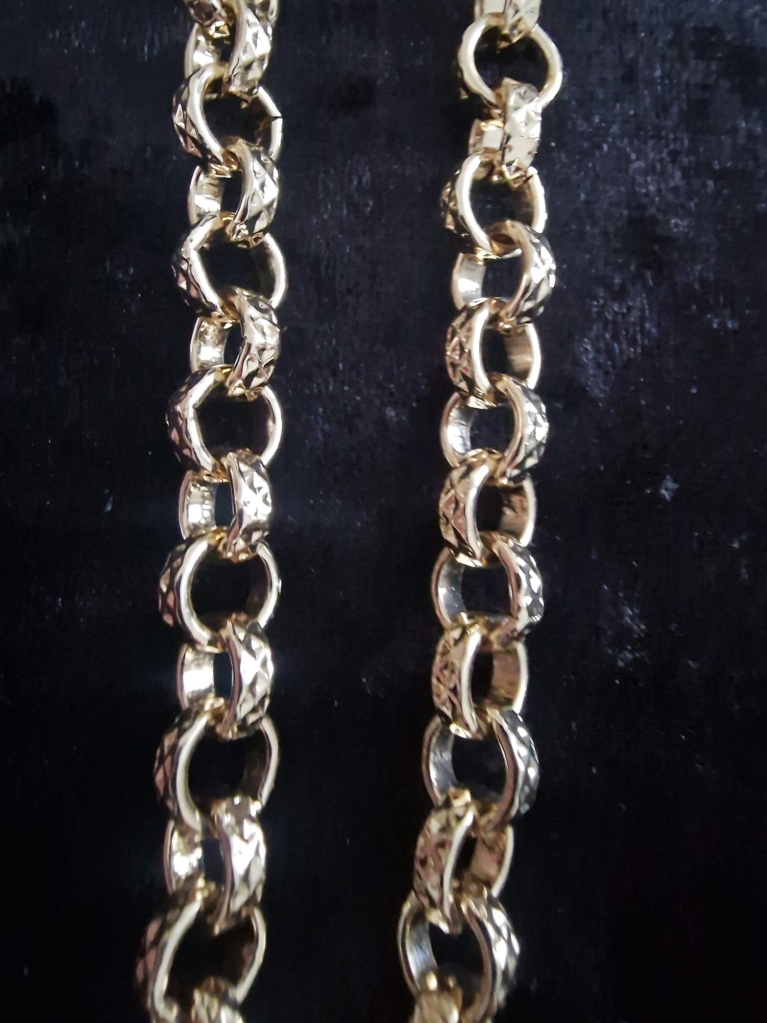 Fully Iced Out Cross Pendant & 24" Gold Plated Chain Set