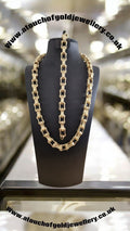 12mm Gold Plated Gypsy Box Link Chain & Bracelet