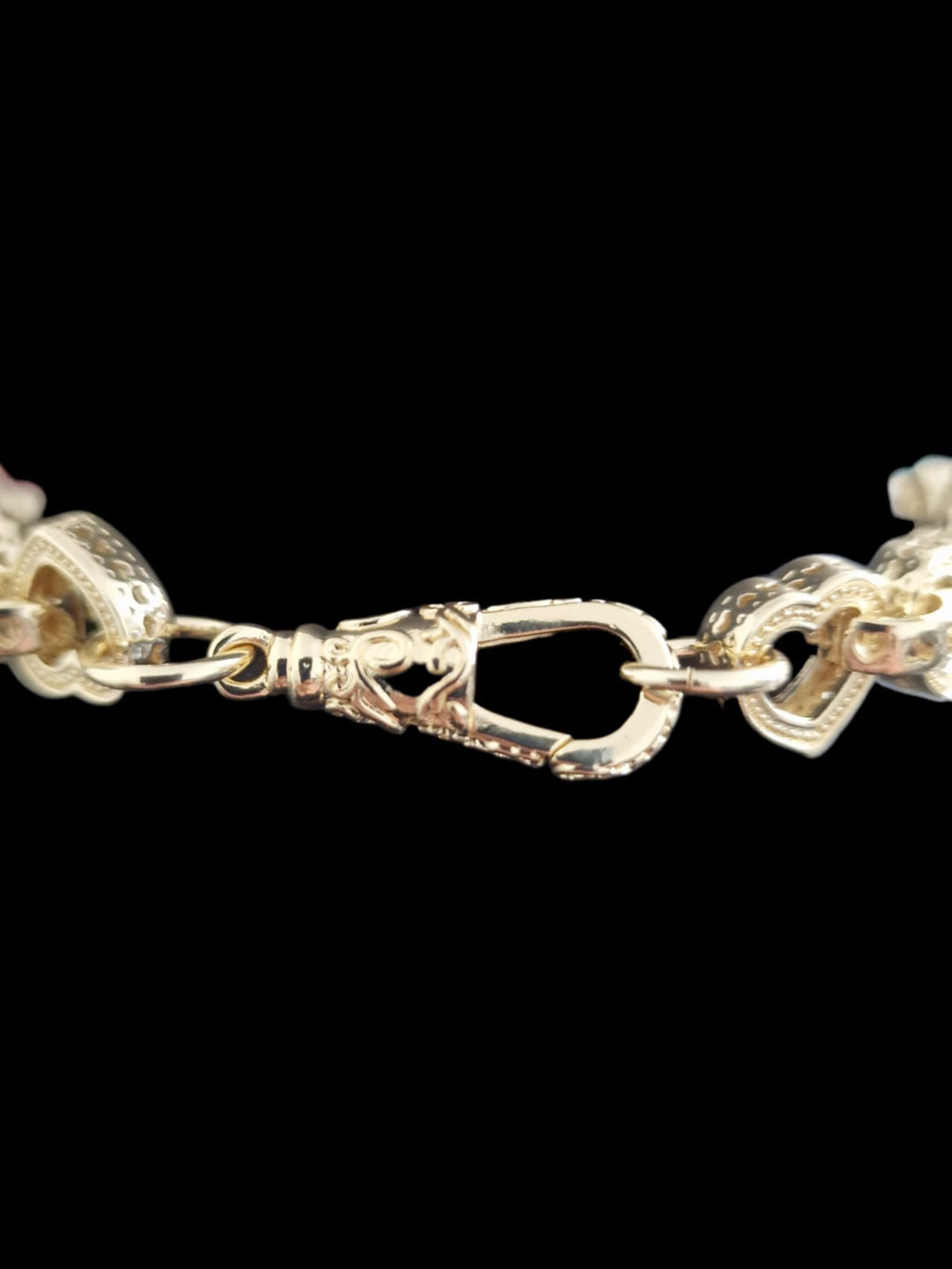 Gold Plated Heart Belcher Chain & Bracelet Set | 13mm Albert Clasp