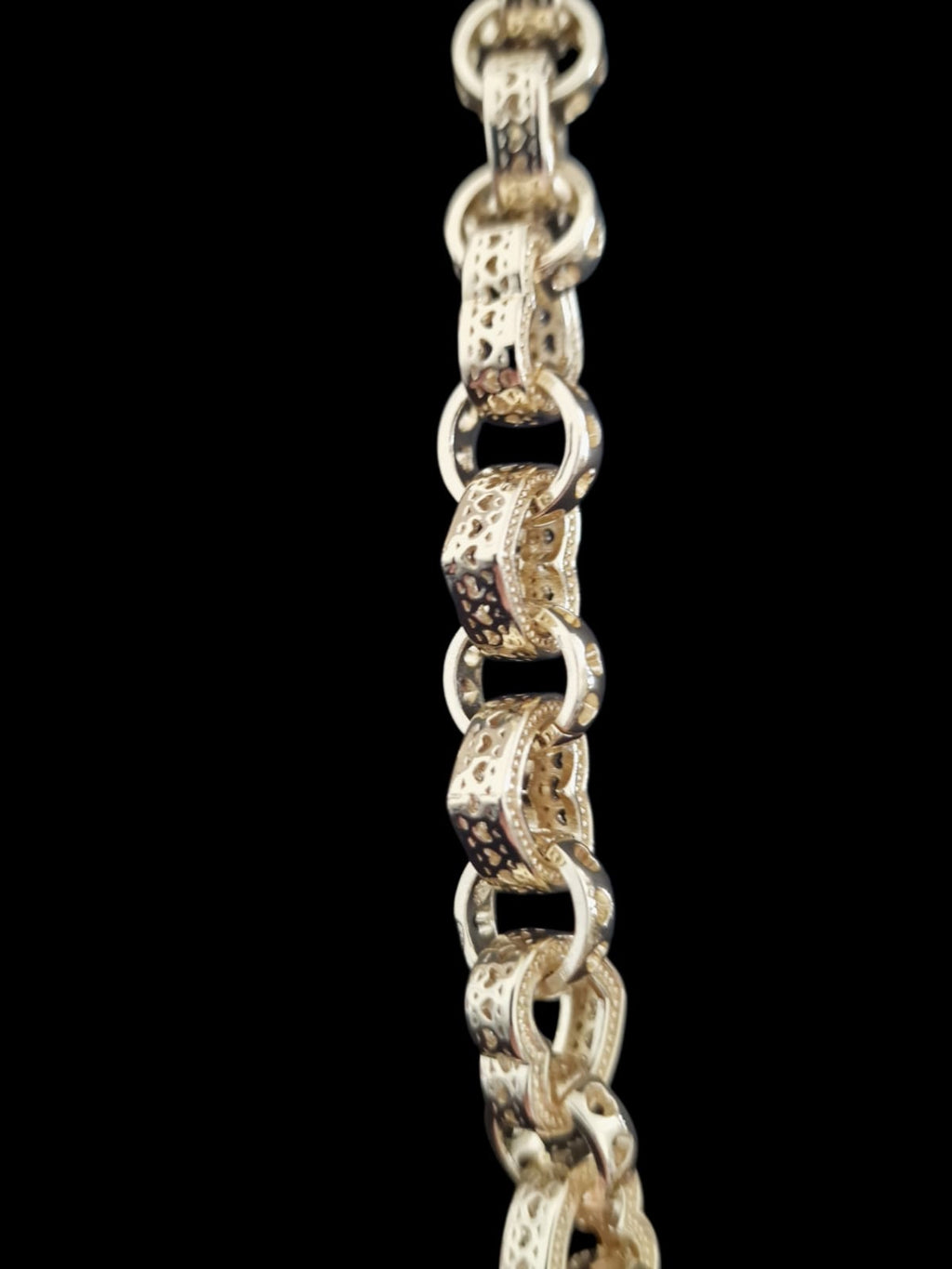 Gold Plated Heart Belcher Chain & Bracelet Set | 13mm Albert Clasp