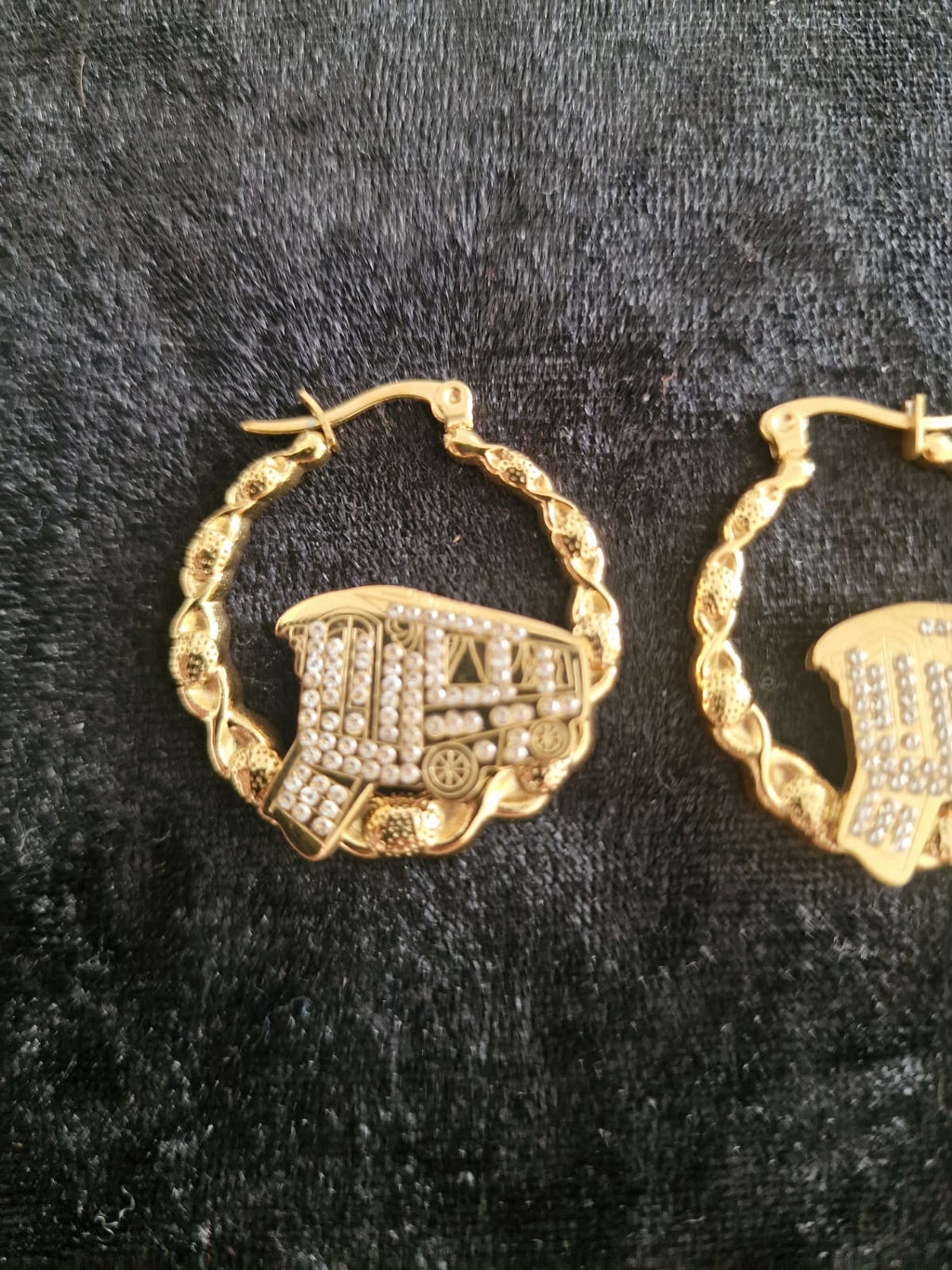 18k Gold Plated 30mm Hoop Earrings – Vardo Gypsy Wagon