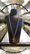 Gold Plated Curb Chain & Number 1 Nan Pendant – 5mm / 8mm