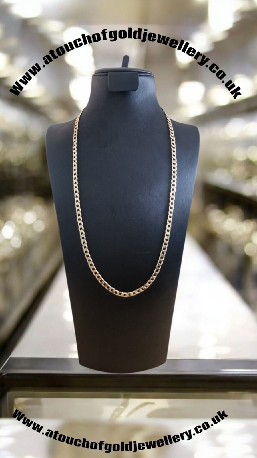 24" Gold Plated Curb Chain Necklace – 5mm