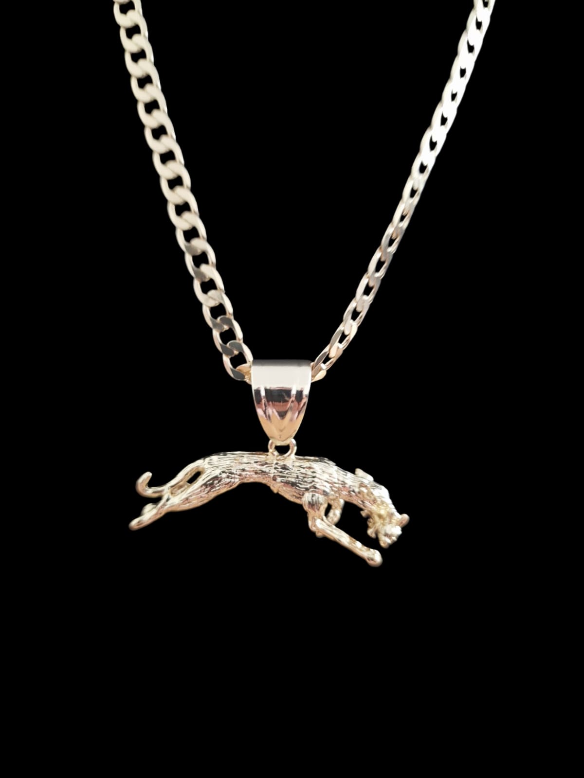 Gold Plated Lurcher Pendant & 24" Curb Chain Set