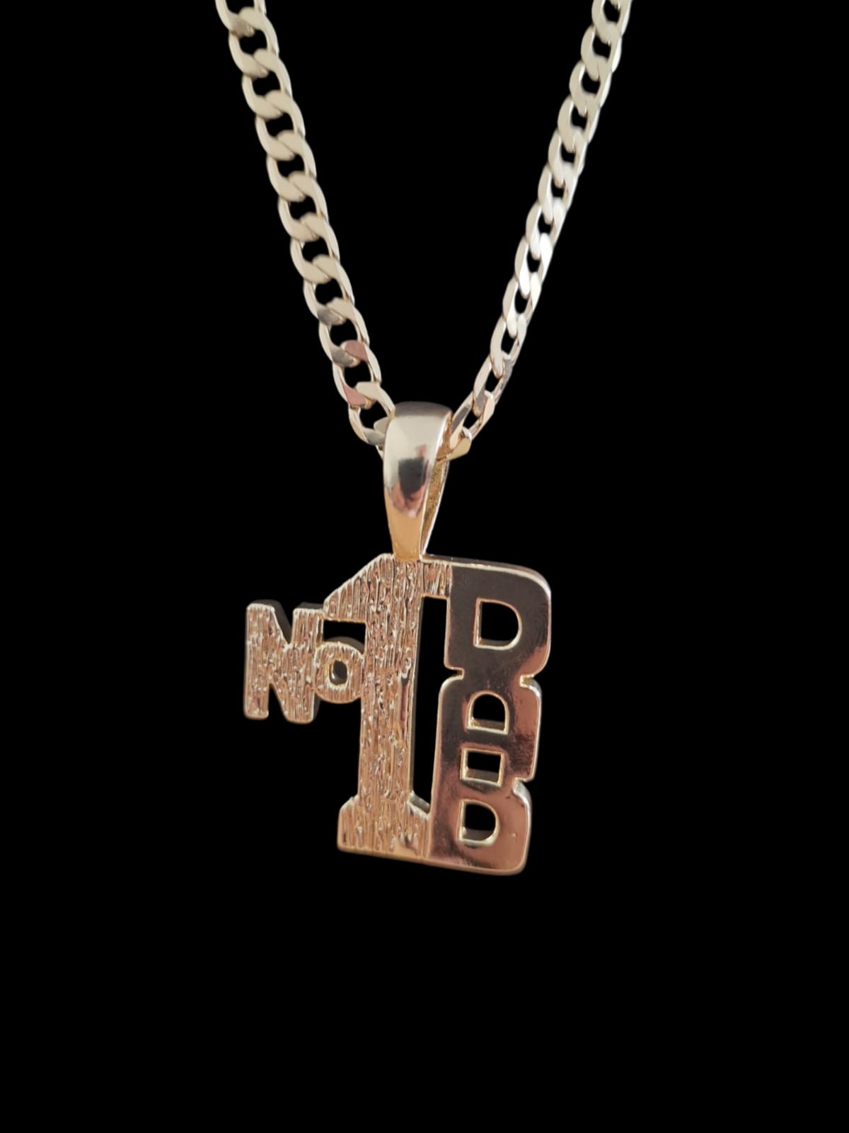 Gold Plated Number 1 Dad Pendant & 24" Curb Chain Set