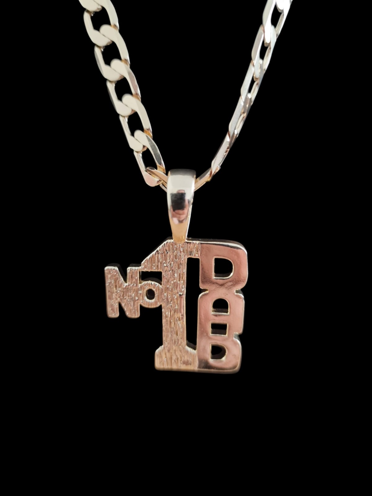 Gold Plated Number 1 Dad Pendant & 24" Curb Chain Set