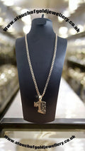 Gold Plated Number 1 Dad Pendant & 24" Curb Chain Set