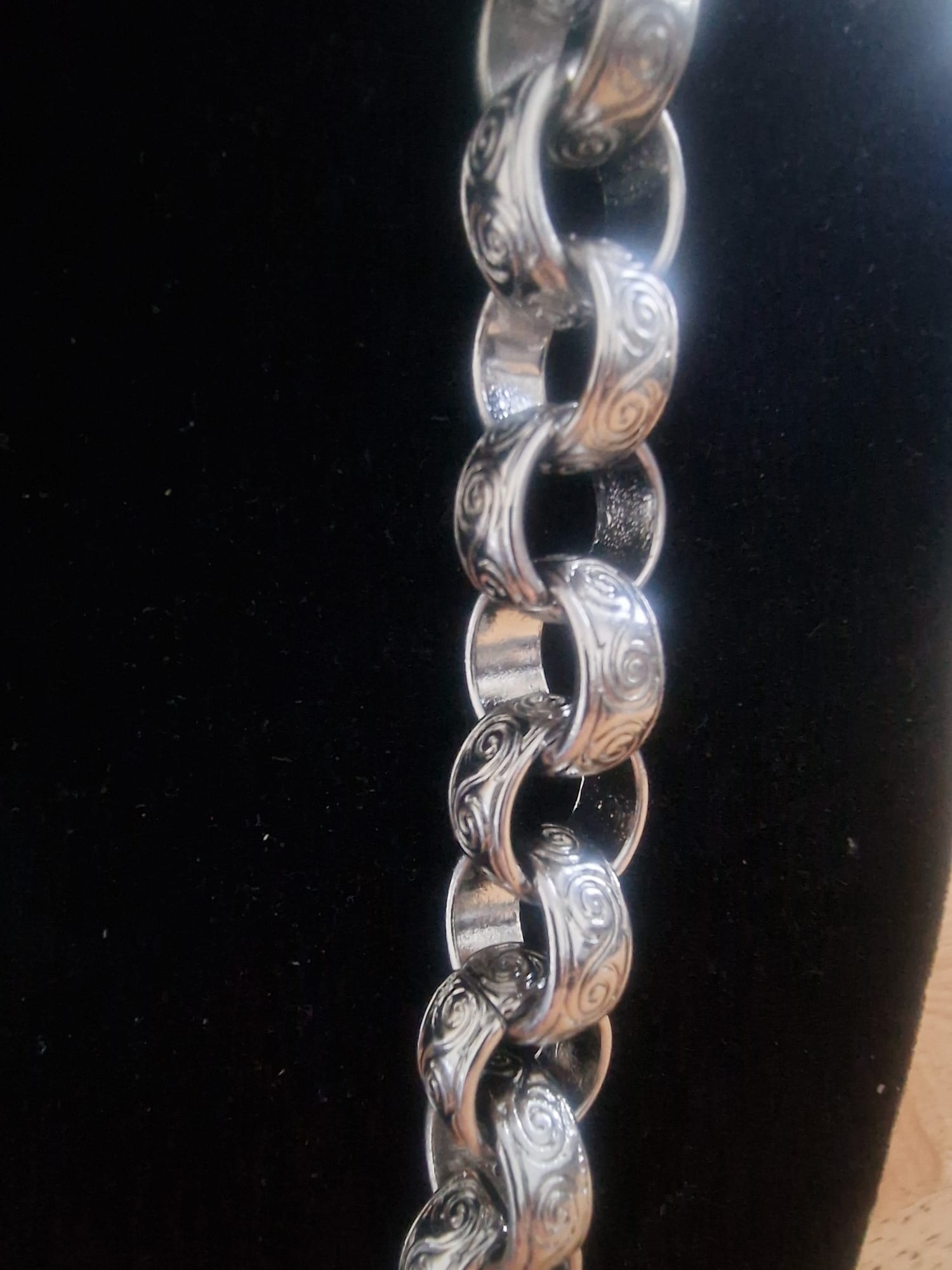 9 1/2 (15mm) Silver Plated Belcher Bracelet