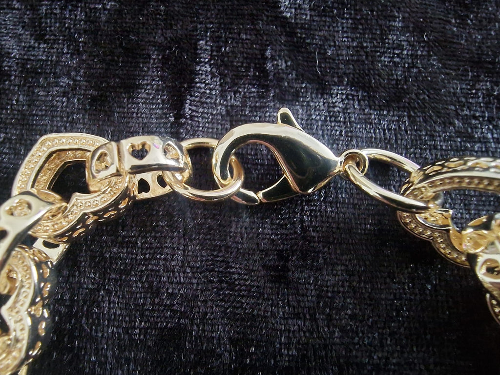Gold Plated Heart Shape Belcher Bracelet