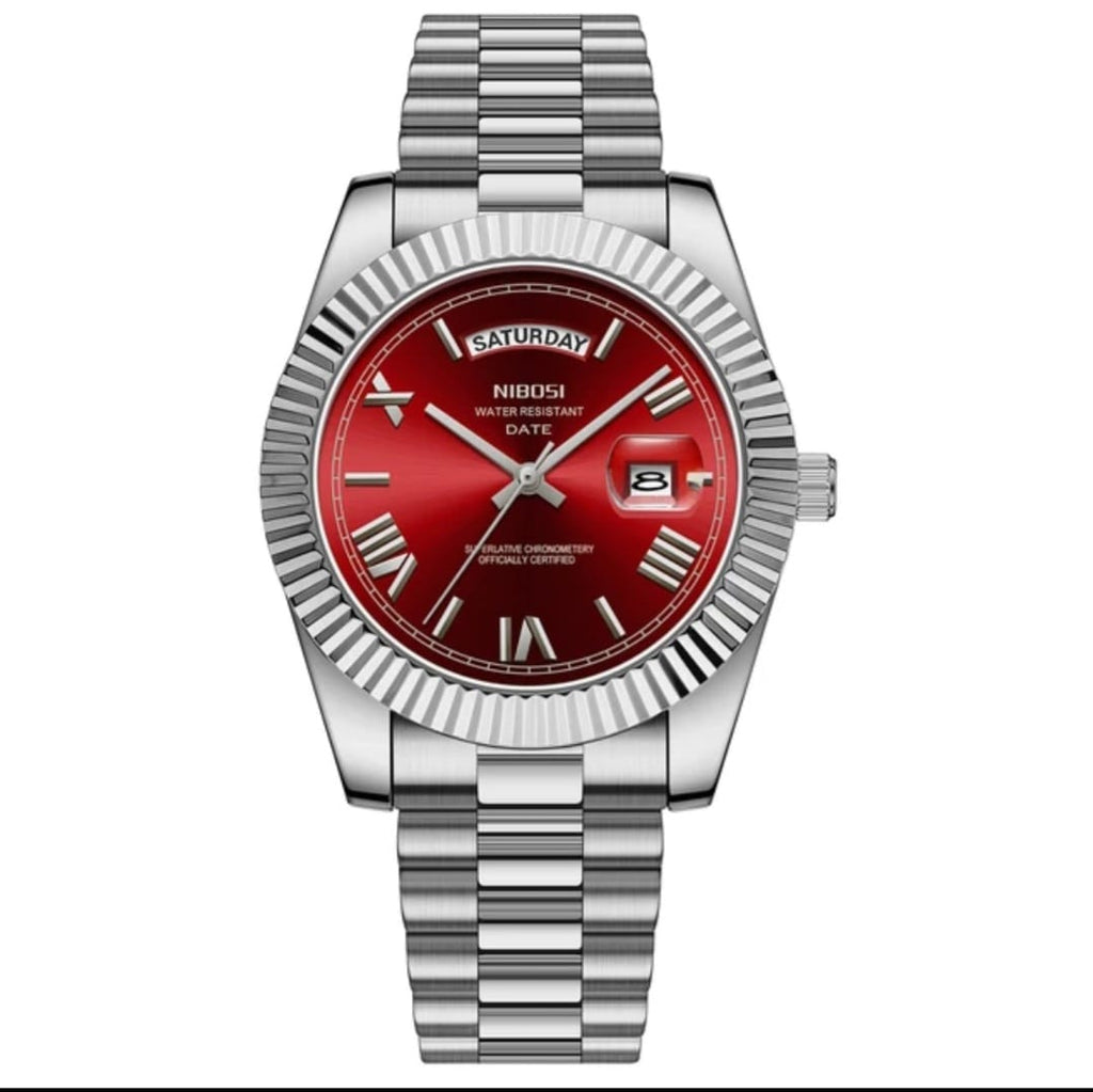 Nibosi 40mm Day Date Watch – Quartz
