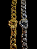 Gold or silver Plated Boxing Glove Cuban Bracelet Tarnish Proof Romany Boxer Bling