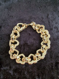 XXL Gold Plated 25" Heart Link Belcher Chain & 8" Bracelet Set – 15mm