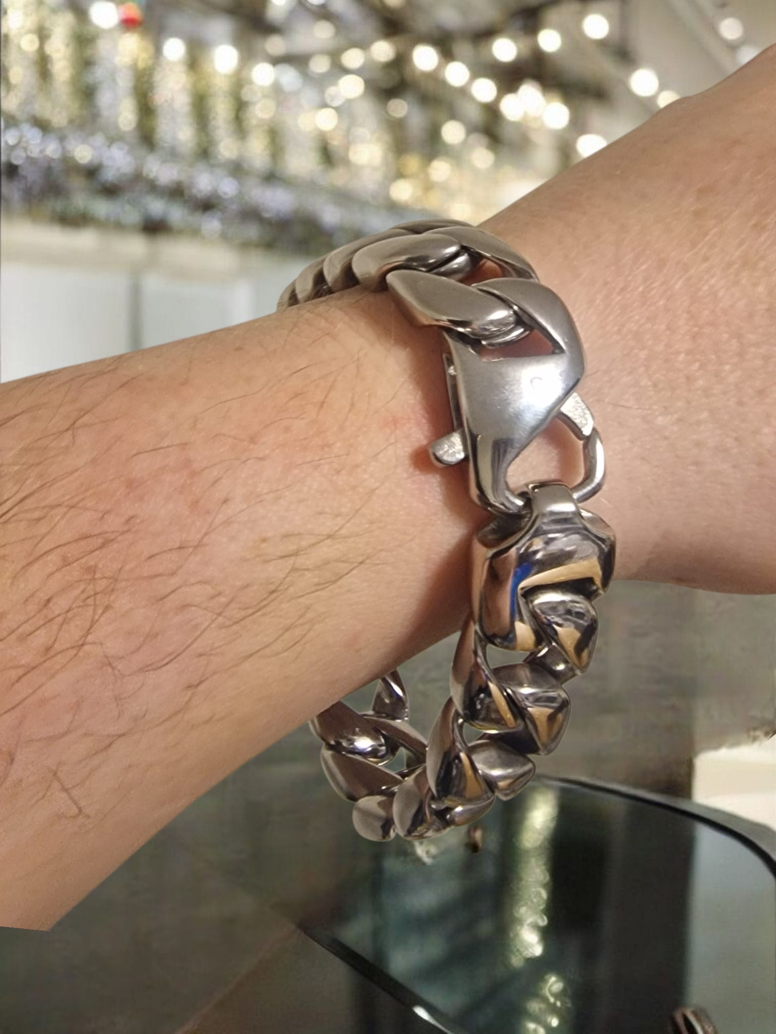 Gold or silver Plated Boxing Glove Cuban Bracelet Tarnish Proof Romany Boxer Bling